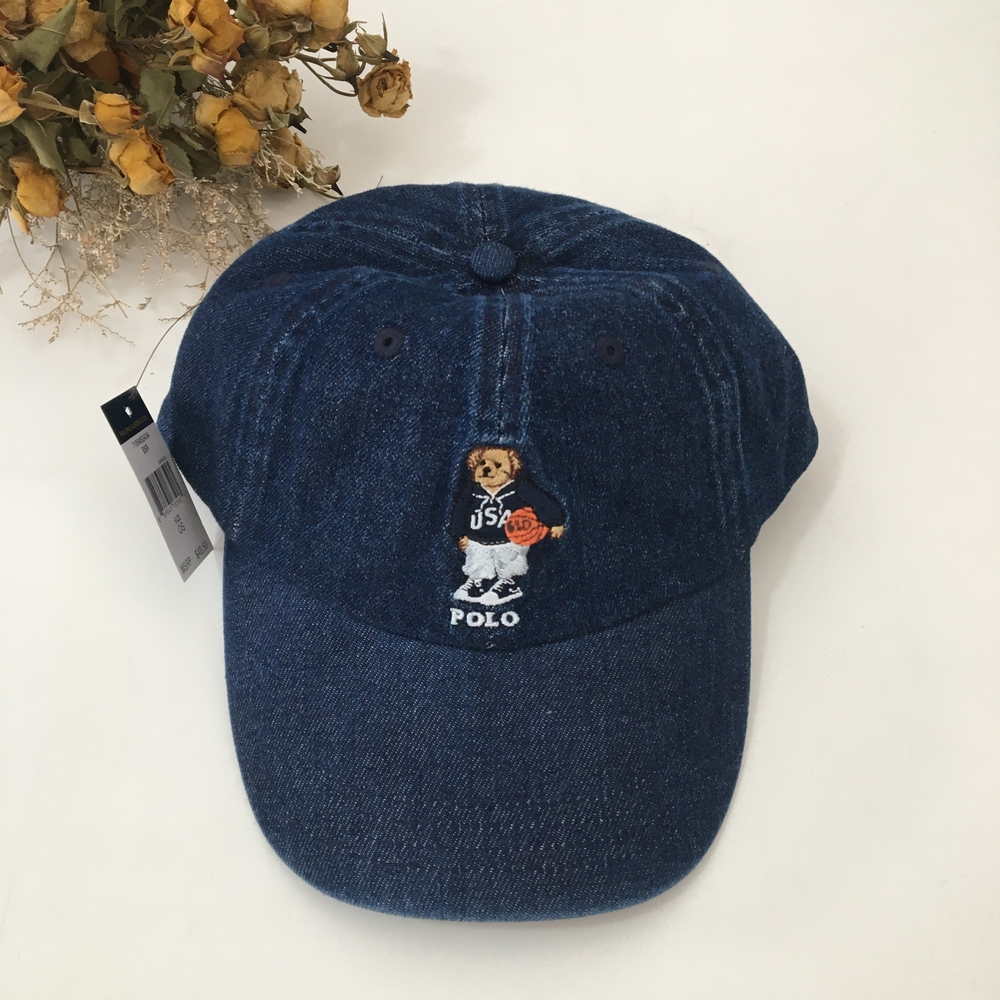 Polo by Ralph Lauren Kids Denim Cap with Bear Design